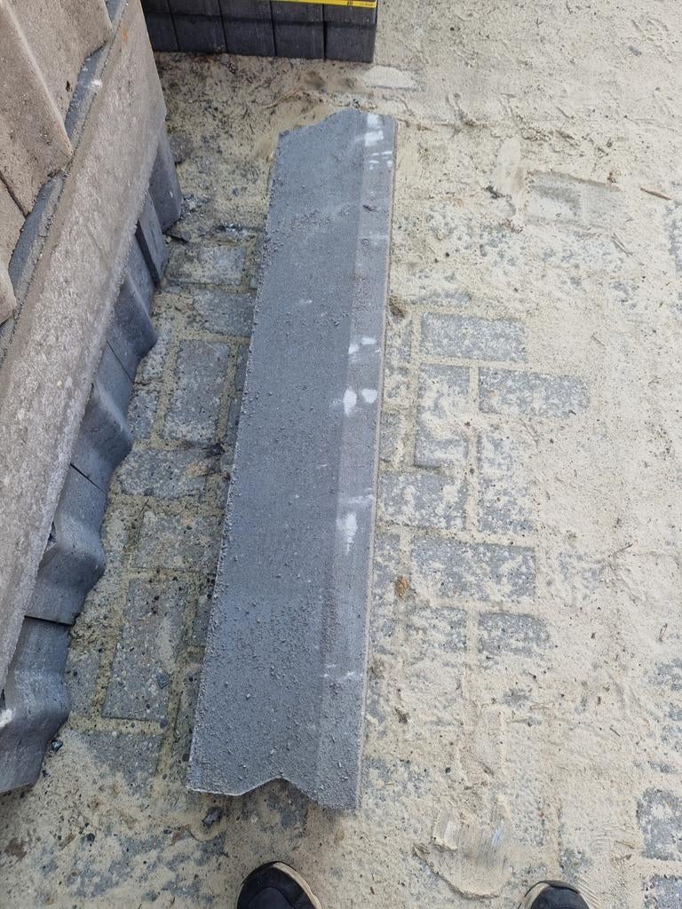 Betonbanden 5x20x20x100 grijs, Ophalen, Overige typen, Nieuw, Minder dan 5 m²