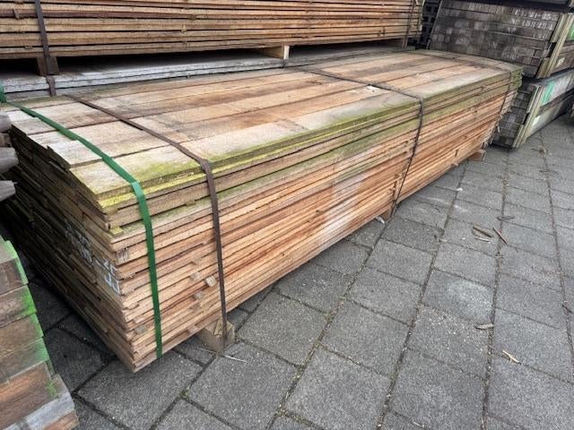 Pakket hardhouten planken 350x15x2cm (144 stuks), Ophalen, Planken, Nieuw, Hardhout