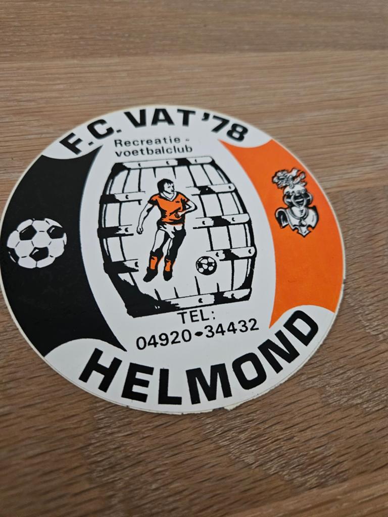 Fc Vat 78 Voetbal Helmond, Ophalen of Verzenden, Zo goed als nieuw, Overige binnenlandse clubs, Poster, Plaatje of Sticker