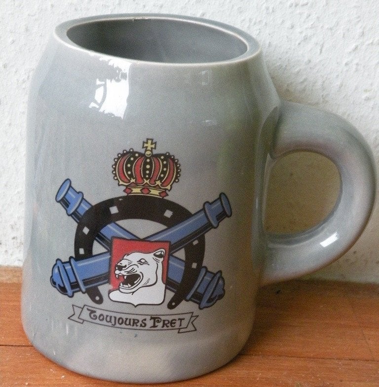 Pul / Tankard 'Toujours Pret'., Ophalen of Verzenden, Overige soorten, Overige gebieden, Overige typen