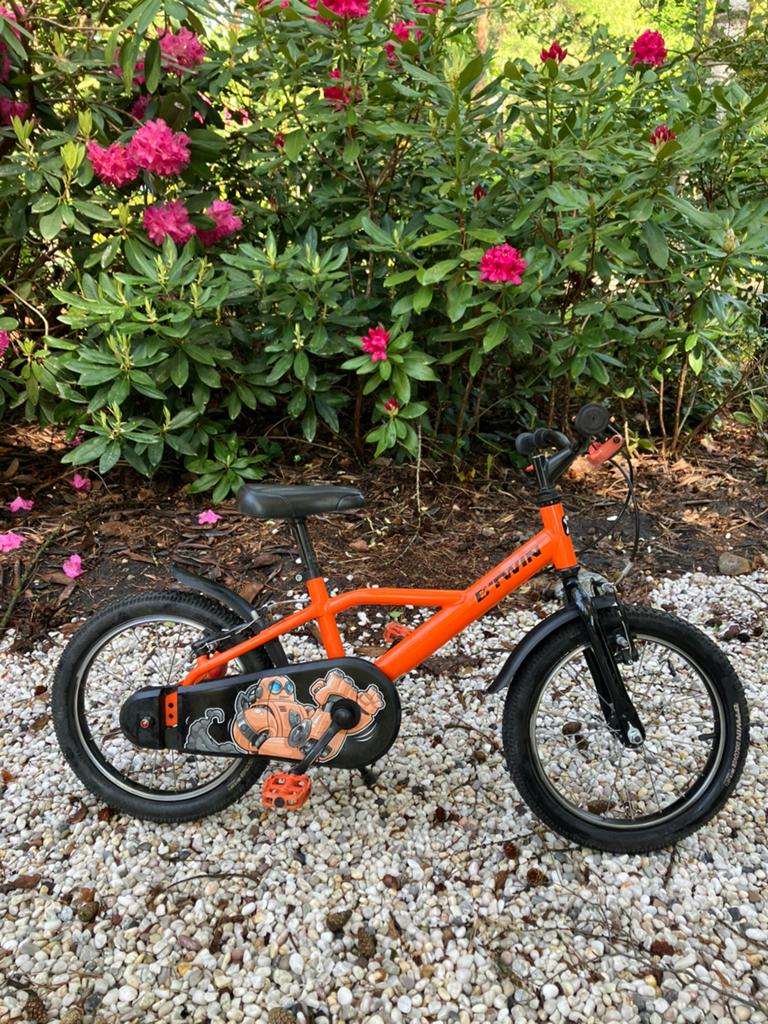 B’twin Robot 500 oranje mountainbike 16”, Fietsen en Brommers, Ophalen, Gebruikt, Velgrem, 16 tot 20 inch