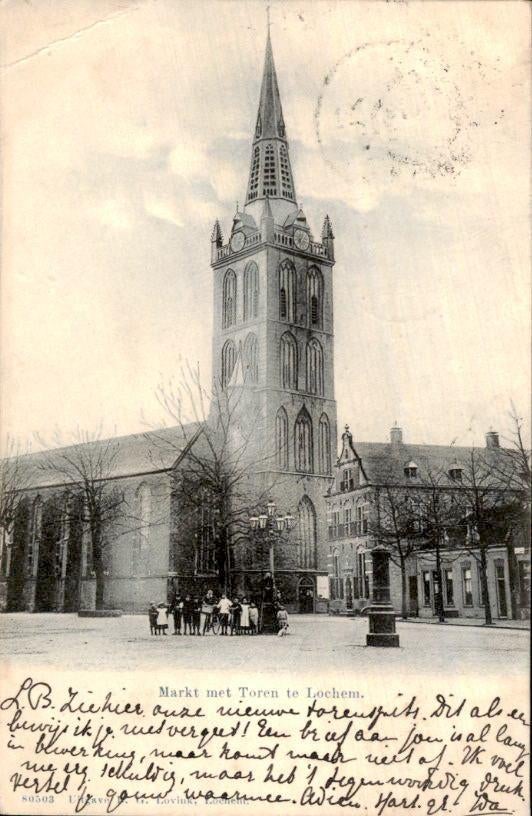 Lochem - Markt met Toren, Ophalen of Verzenden, Voor 1920, Gelopen, Gelderland