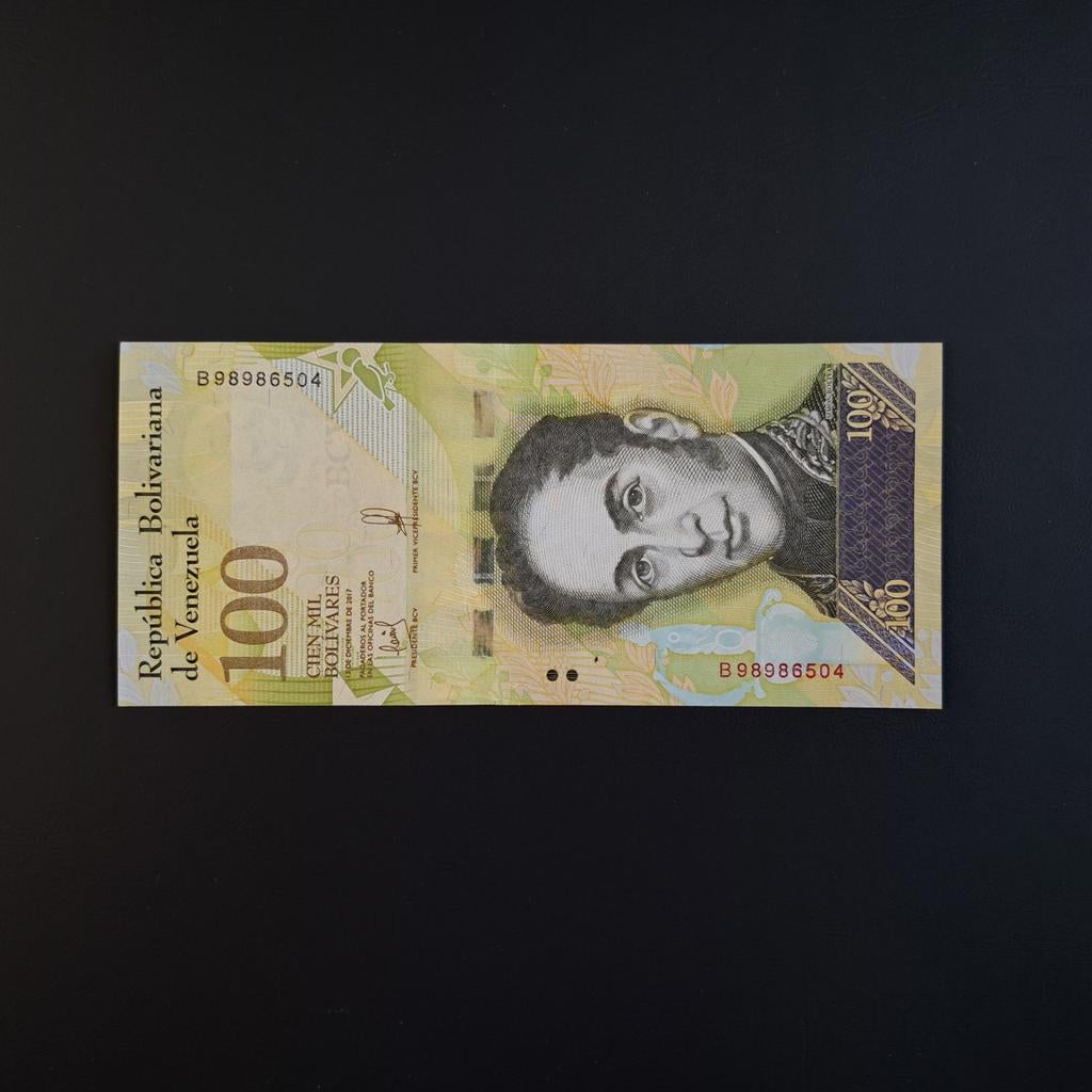 100000 bolivar Venezuela #034, Postzegels en Munten, Bankbiljetten | Amerika, Verzenden, Zuid-Amerika, Los biljet