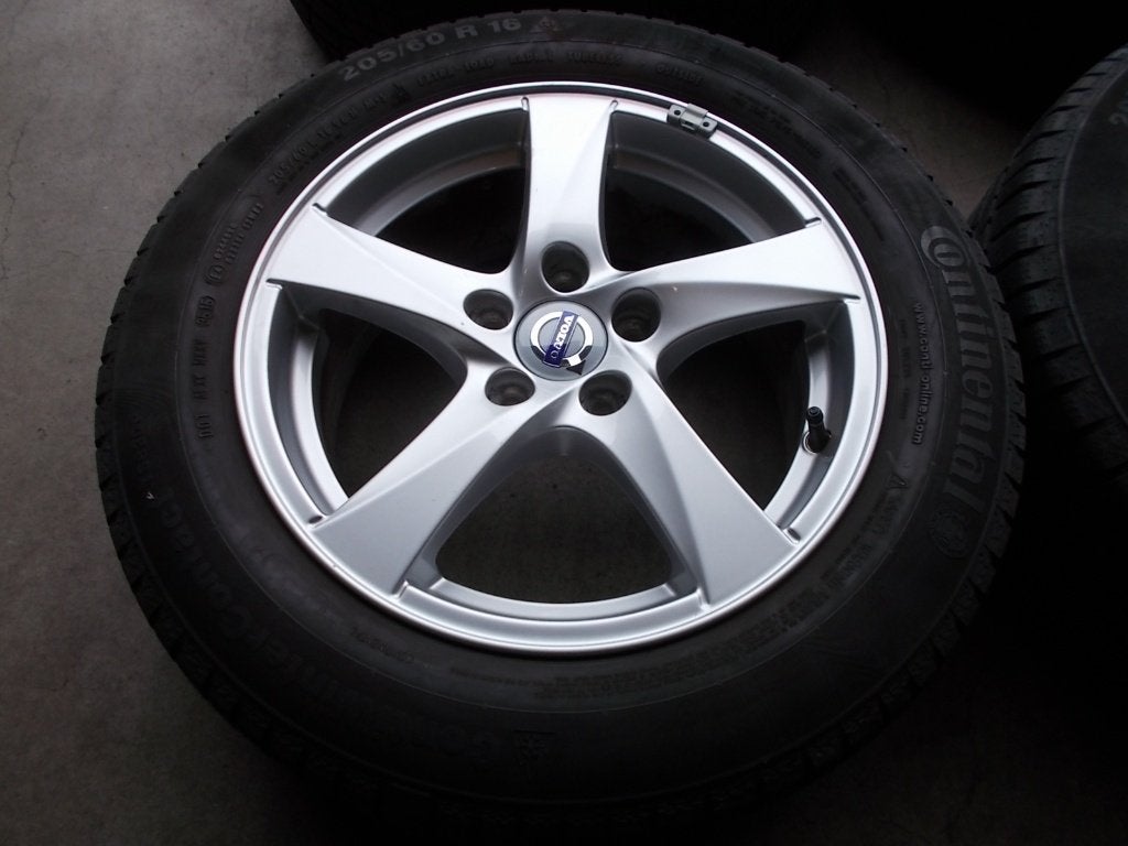 VOLVO V70 S60 S80 V60 HERA VELGEN + WINTERBANDEN 205 65 R16, Gebruikt, 16 inch, ., Banden en Velgen