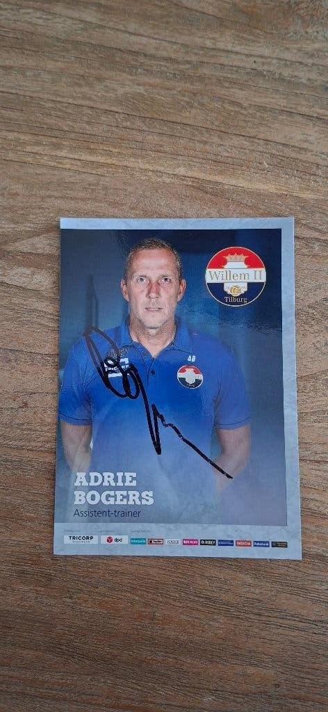 Spelerskaart met handtekening; Adrie Bogers # Willem II, Ophalen of Verzenden, Nieuw, Willem II, Spelerskaart
