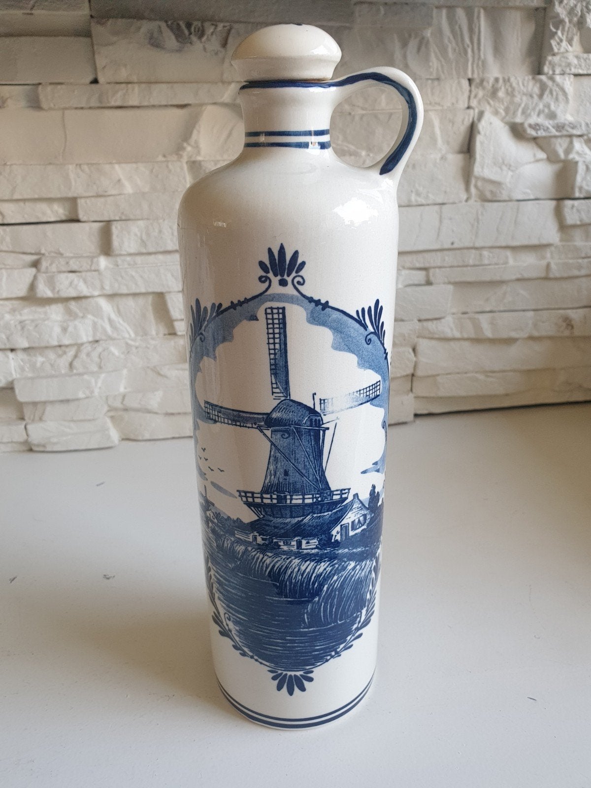 Bols Delfts Blauwe Jenever Kruik Delft's Blue Handpainted, Ophalen of Verzenden, Aardewerk, Delftsblauw, Overige typen