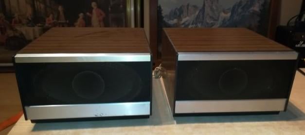 Vintage Grundig box 39 loudspeakerset, Zo goed als nieuw, Minder dan 60 watt, Front, Rear of Stereo speakers, Ophalen
