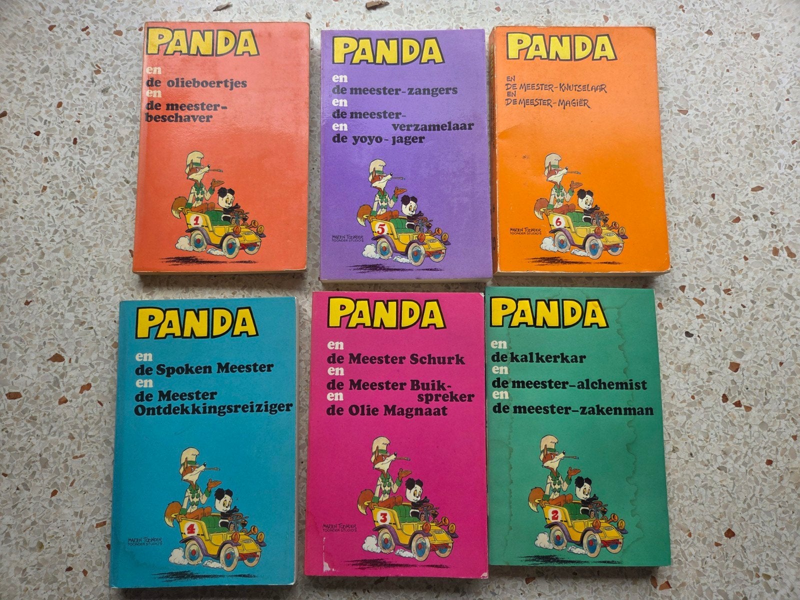 panda 1t/m 6 skarabee pocket, Complete serie of reeks, Verzenden, Gelezen, Marten Toonder