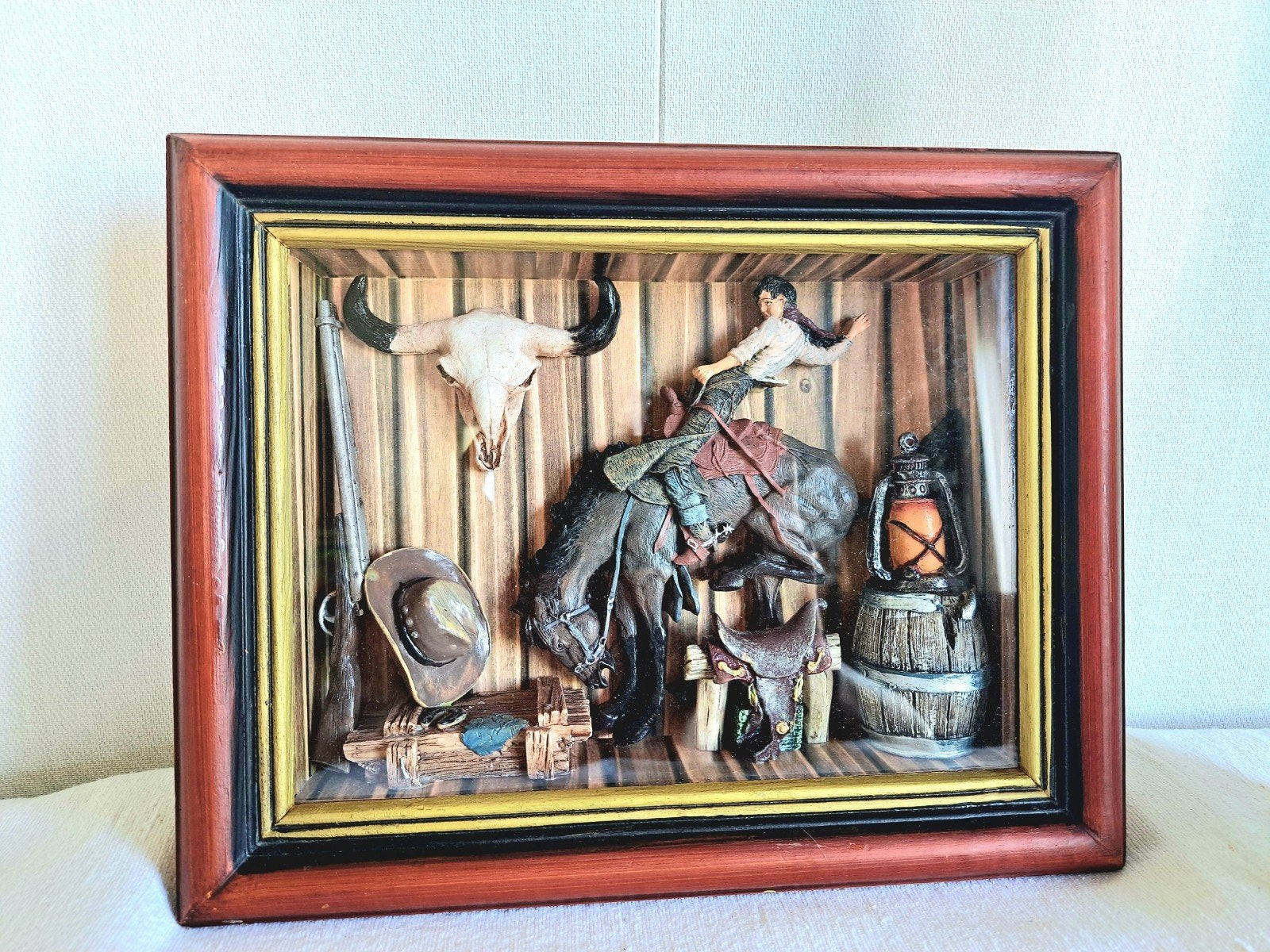 Unieke 3D Western Fotolijst – Cowboy & Paard, Ophalen of Verzenden