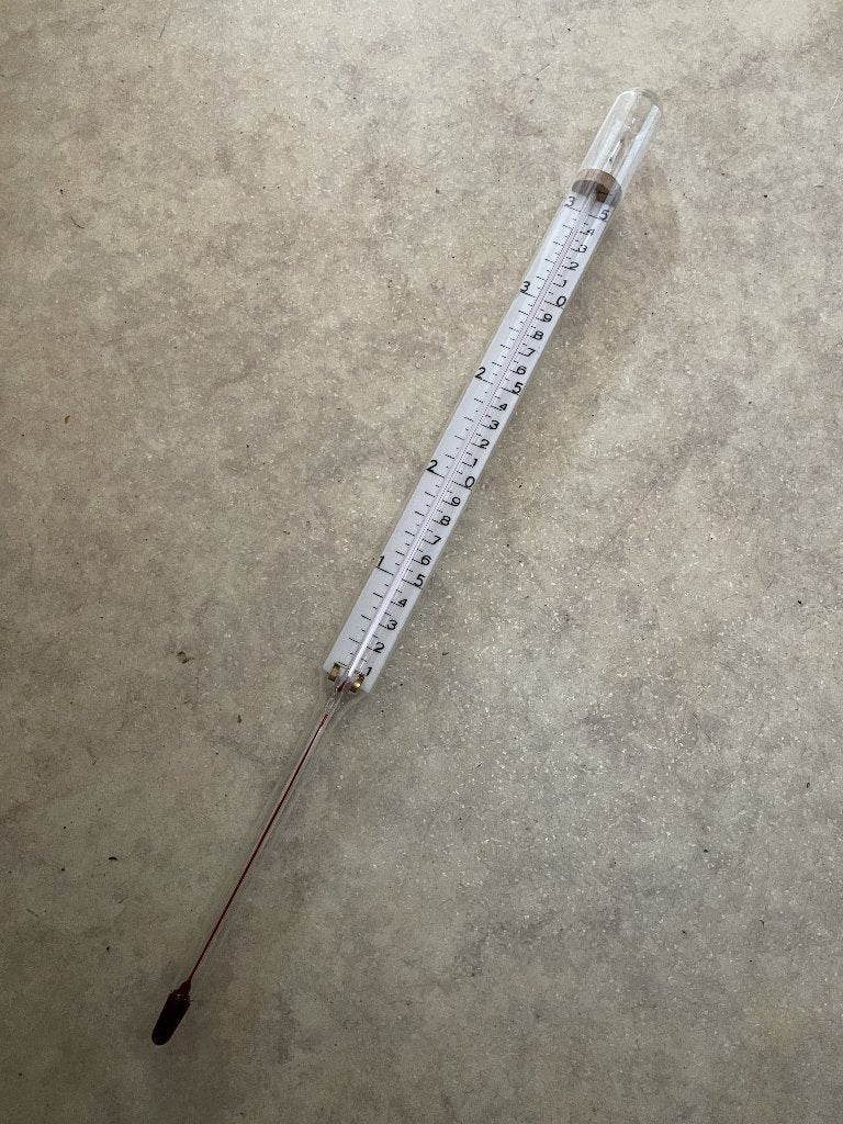 PRECISION thermometer 11-35 C, 48 cm, alcohol, Antiek en Kunst, Ophalen of Verzenden