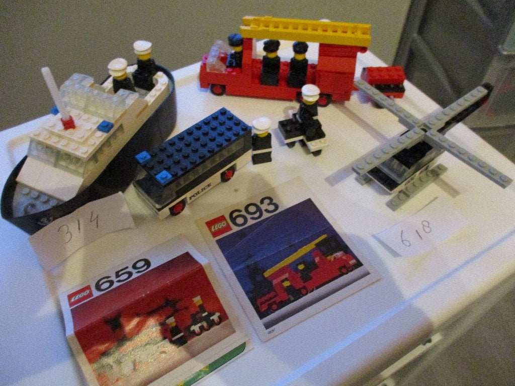 4 lego setjes 618-659-693-314, Ophalen of Verzenden, Gebruikt, Complete set, Lego