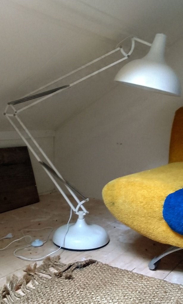Vloerlamp, Ophalen, Gebruikt, E27 (groot), Metaal