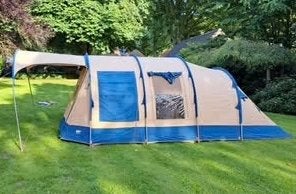 Vrijbuiter Michigan 4-persoons tunneltent, Caravans en Kamperen, Tenten, Ophalen, Gebruikt, Tot en met 4