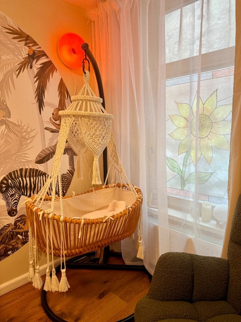 Macrame opknoping baby wieg, Ophalen, Zo goed als nieuw, Overige merken