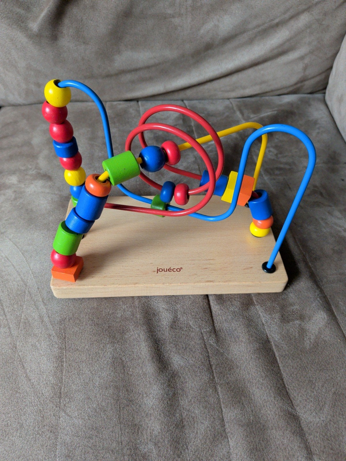 Houten kralenframe Jouéco, Kinderen en Baby's, Speelgoed | Babyspeelgoed, Ophalen, Zo goed als nieuw, Overige typen