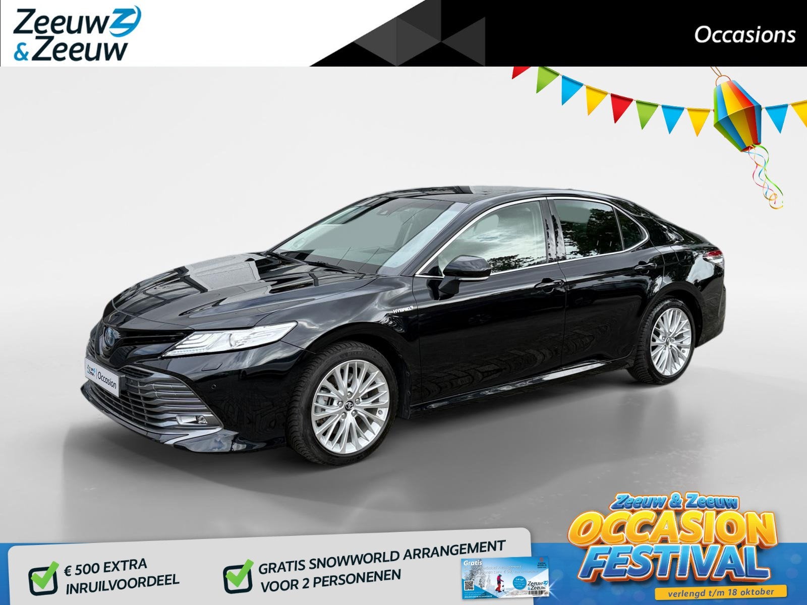 Toyota Camry 2.5 Hybrid Premium | APPLE CARPLAY EN ANDROID A, Auto's, Gebruikt, Euro 6, 4 cilinders, 2487 cc