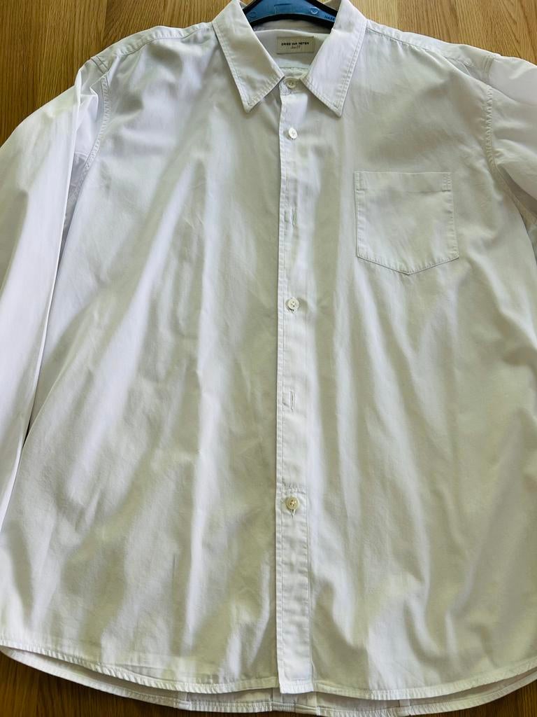 Dries van Noten, Wit Shirt heren, katoen, maat 54, Kleding | Heren, Ophalen of Verzenden, Zo goed als nieuw, Wit, Halswijdte 41/42 (L)