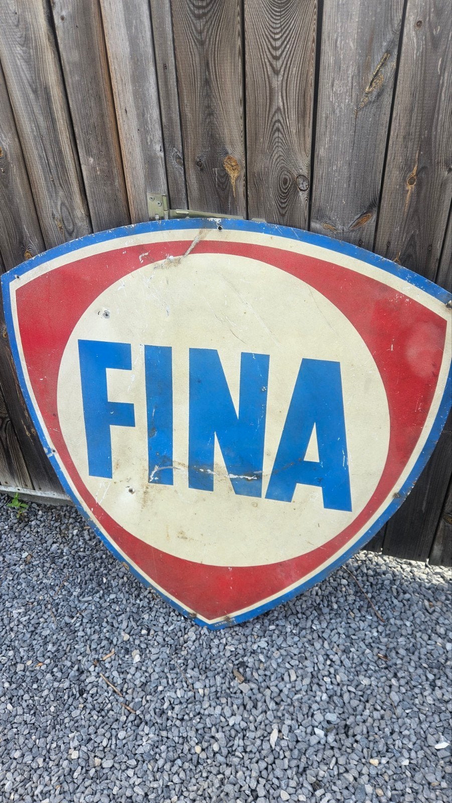 Oud  FINA  Reclamebord, Ophalen of Verzenden, Gebruikt, Reclamebord