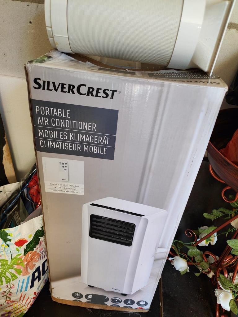 SilverCrest Mobiele Airco 7000 BTU - Koelen & Ontvochtigen, Ophalen, Minder dan 60 m³, 3 snelheden of meer, Zo goed als nieuw
