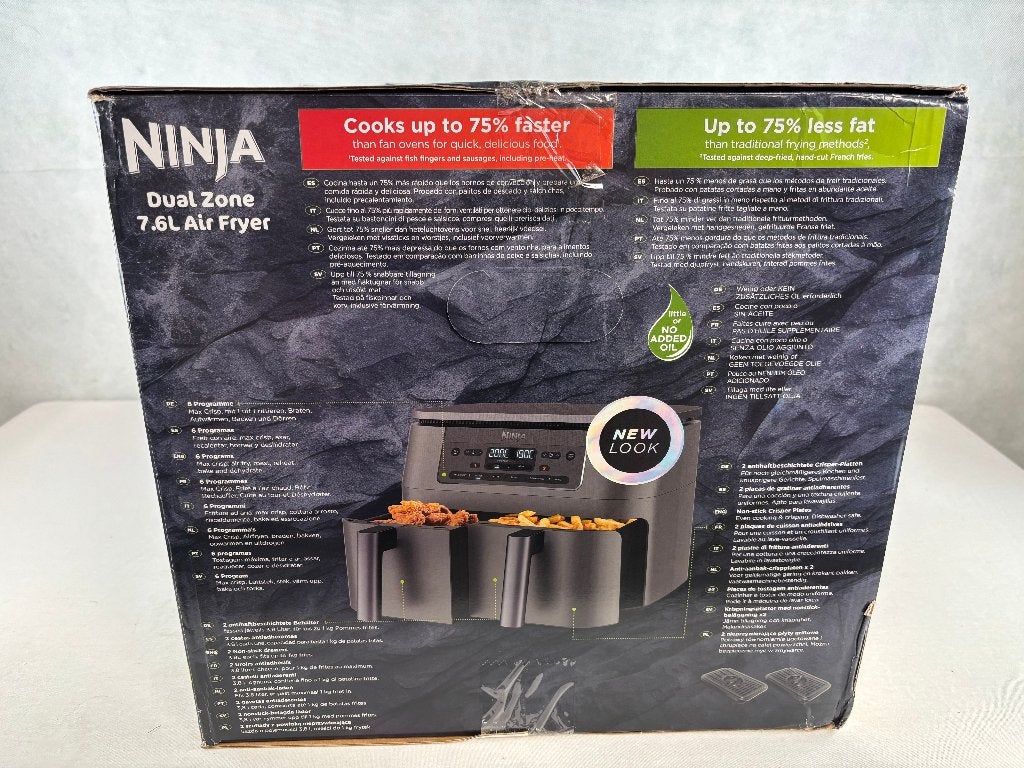 Ninja Foodi Dual Zone AF300EU Airfryer 7,6L – 2 lades, Rotfeder-Ring 9 60327 Frankfurt am Main, Nieuw, 1500 gram of meer, Ophalen of Verzenden