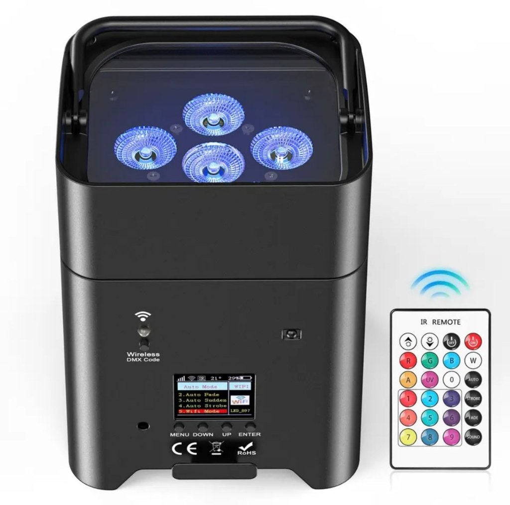 ACCU LedPar 80W 6in1 RGBW DMX met app en afstandsbediening, Geluidgestuurd, Nieuw, Ophalen of Verzenden, RP