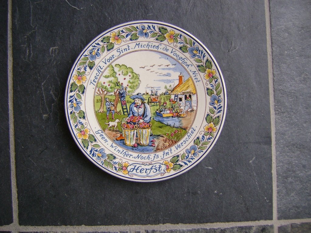 Wandbord - Met goede Belgische spreuk, Antiek en Kunst, Ophalen of Verzenden