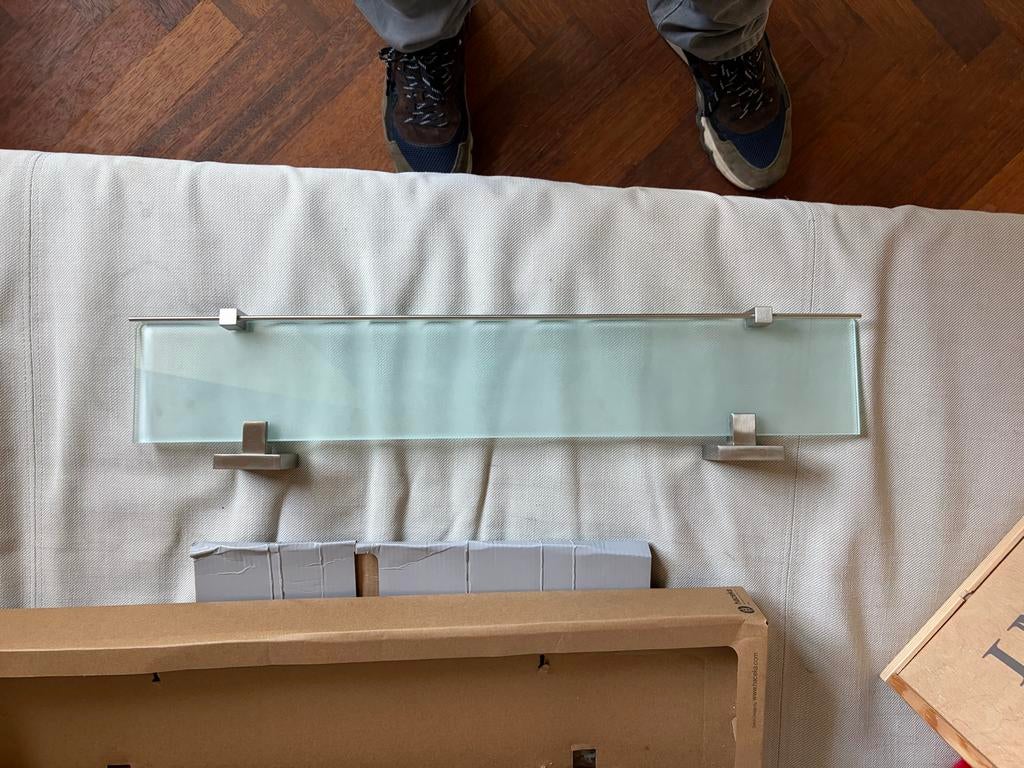 Haceka glas-rvs planchet badkamer, Huis en Inrichting, Badkamer | Badtextiel en Accessoires, Nieuw, Overige typen, Overige kleuren