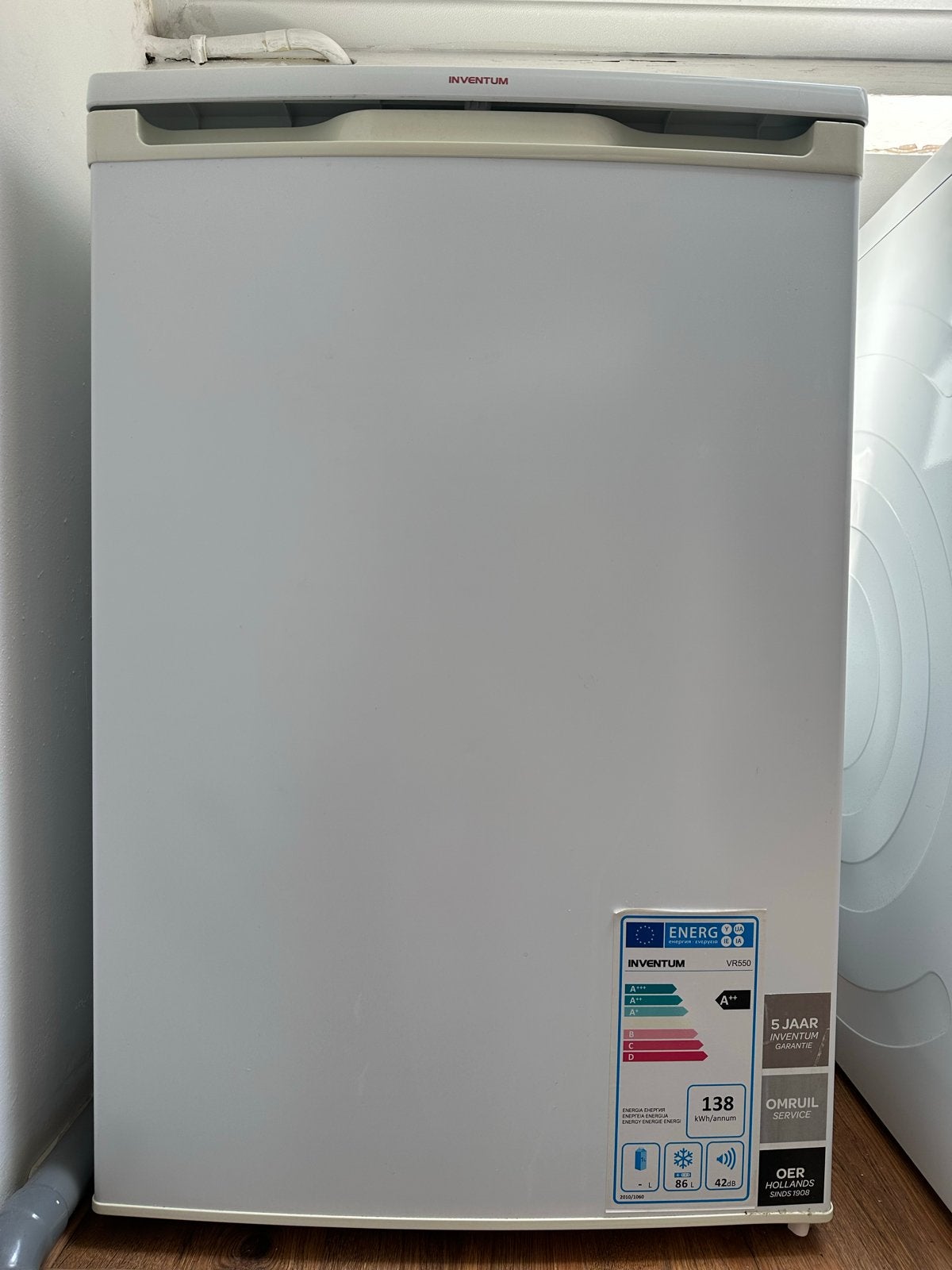 Inventum VR550 Vriezer - Compact en Energiezuinig, Ophalen, Gebruikt, Met aparte vriezer, Energieklasse A of zuiniger