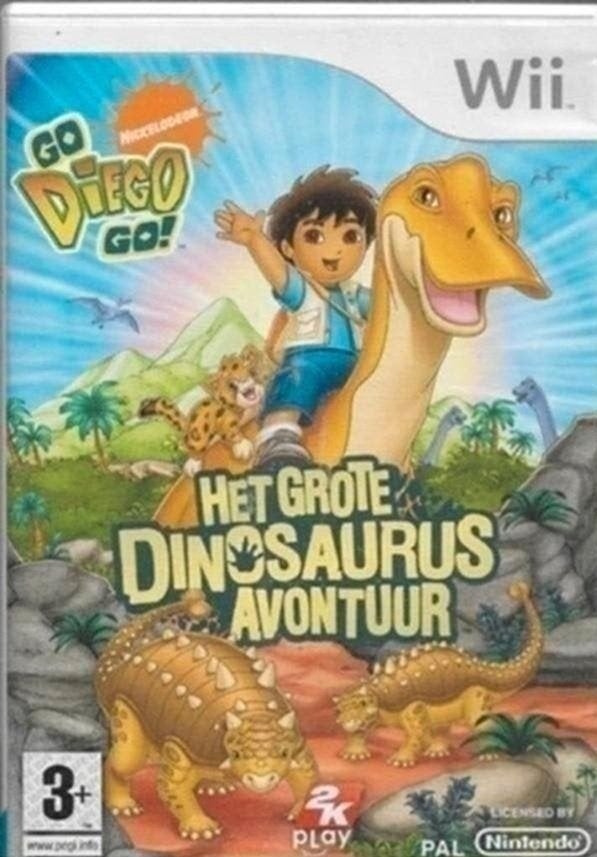 Go Diego Go Het grote dinosaurus avontuur (wii), Avontuur en Actie, 1 speler, Ophalen of Verzenden, Zo goed als nieuw