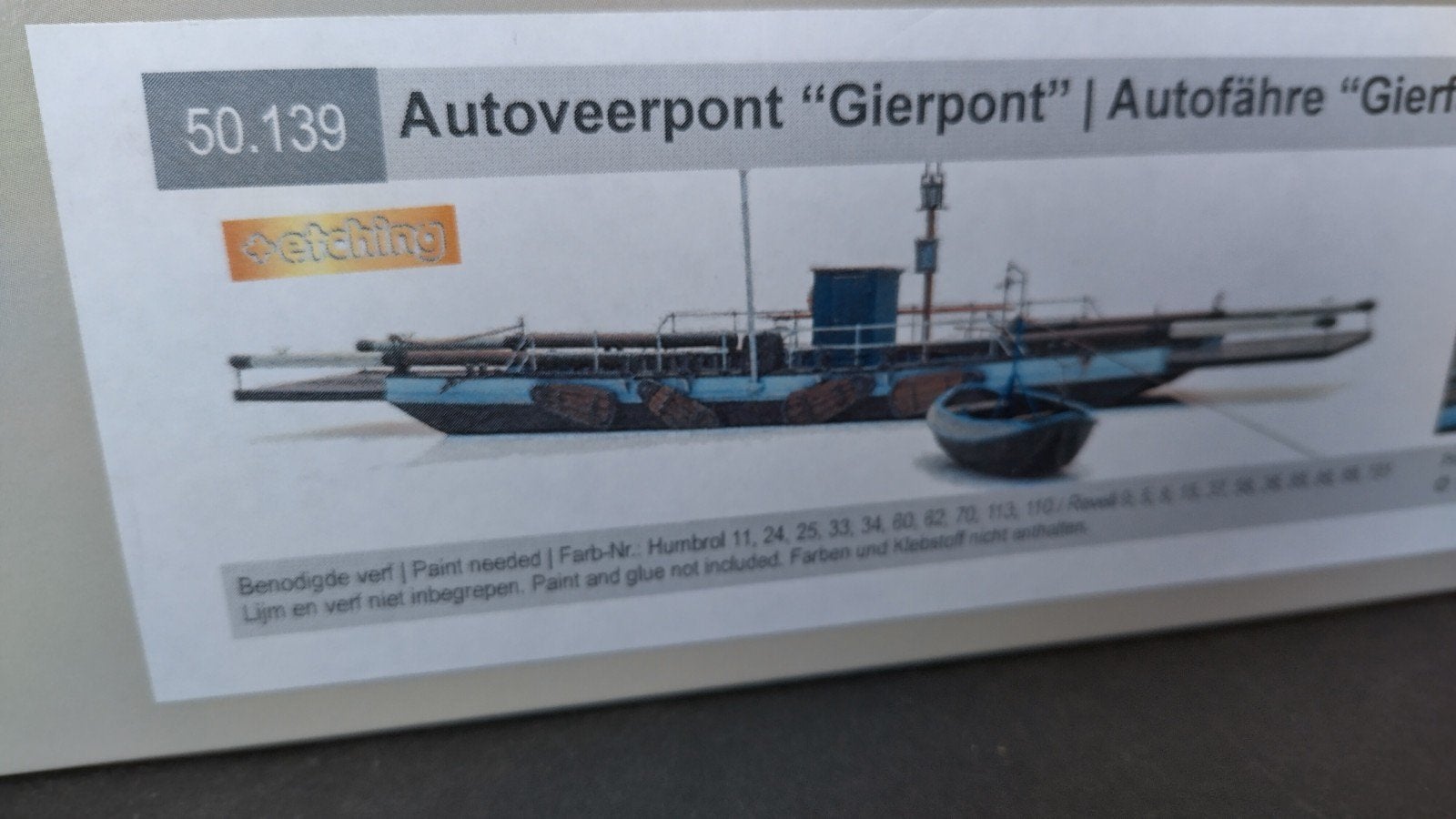 Auto Veerpont Gierpont kit 1;87 Artitec 50.139 Pol, Hobby en Vrije tijd, Modeltreinen | H0, Overige merken, Artitec, Gelijkstroom of Wisselstroom