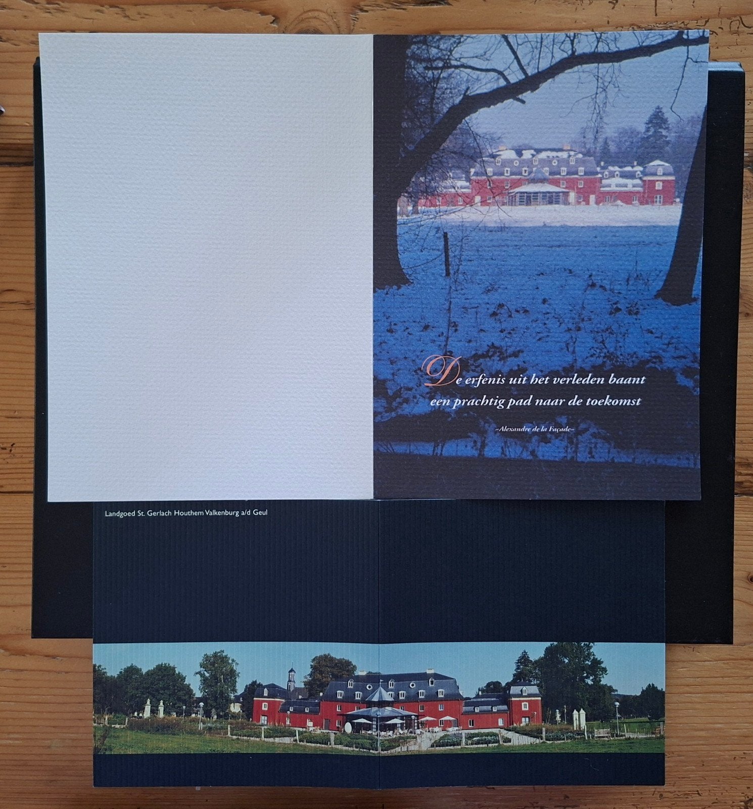 Châteaux landgoed st gerlach houthem kaarten + menukaart, Ophalen of Verzenden