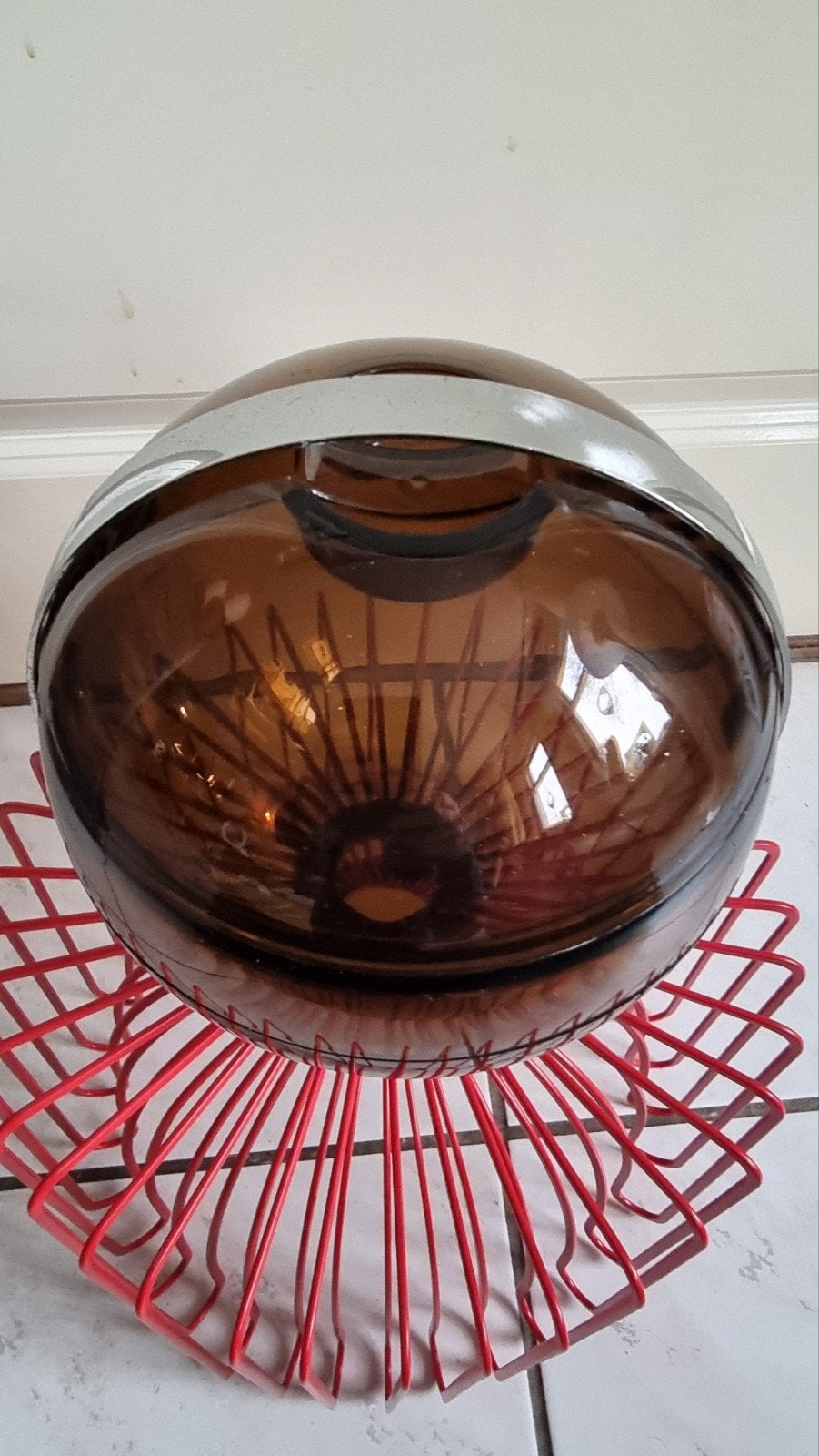 Vintage Guzzini Per Alimenti ijsemmer- Bruin space age, Ophalen of Verzenden