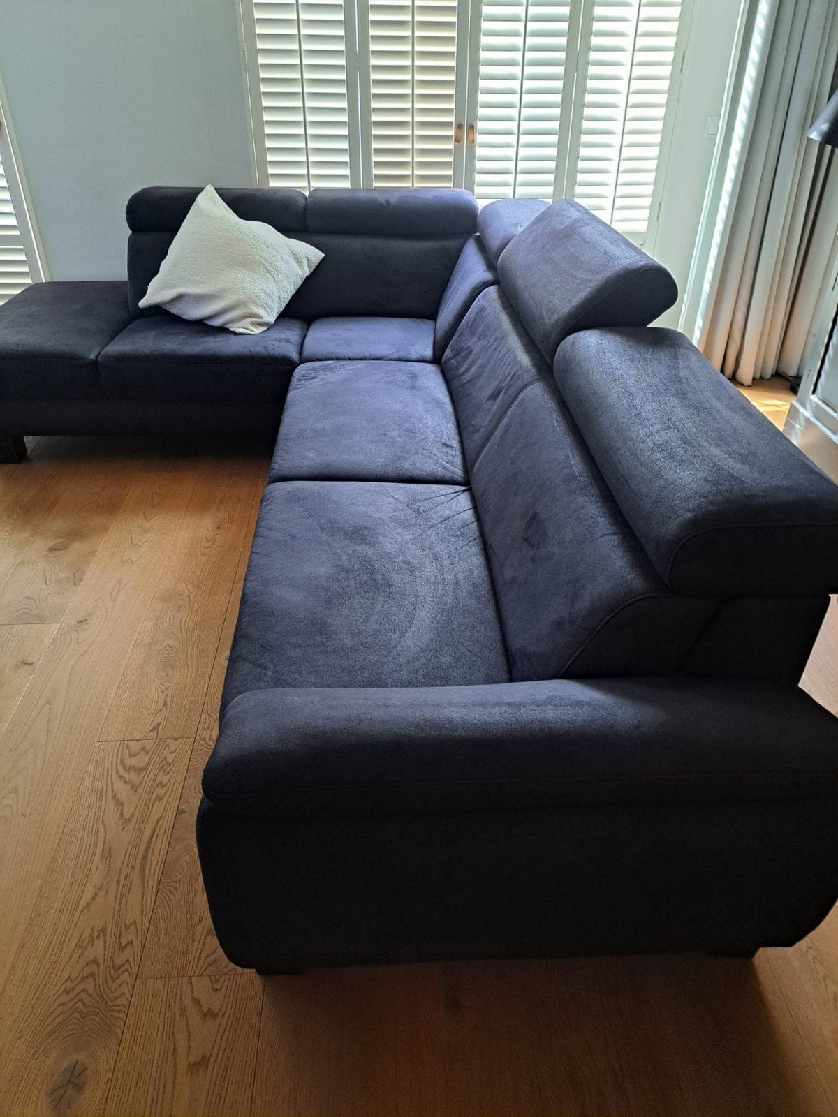 Mooie zwarte hoekbank - 3.1m x 2.3m, Huis en Inrichting, Ophalen, Gebruikt, 100 tot 125 cm, Hoekbank