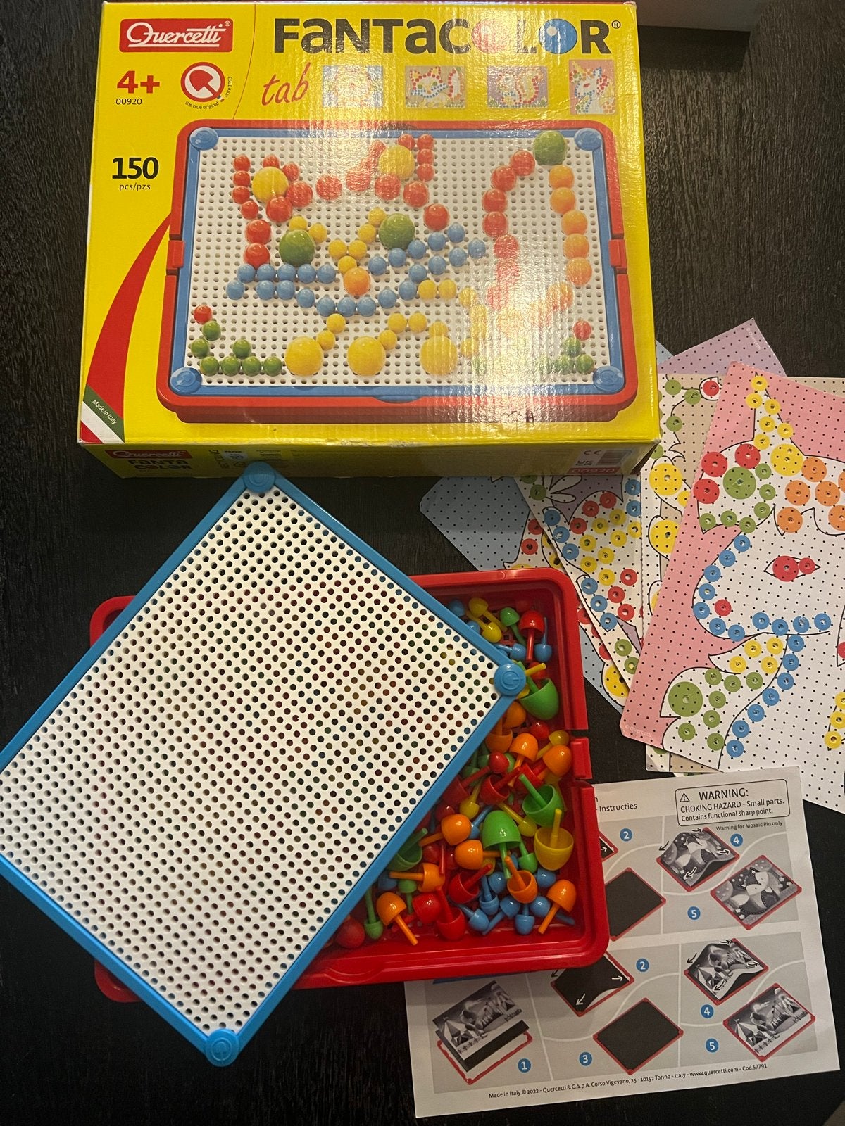 Fantacolor Quercetti insteekmozaïek 150 stuks, Ophalen, Zo goed als nieuw, Knutselen