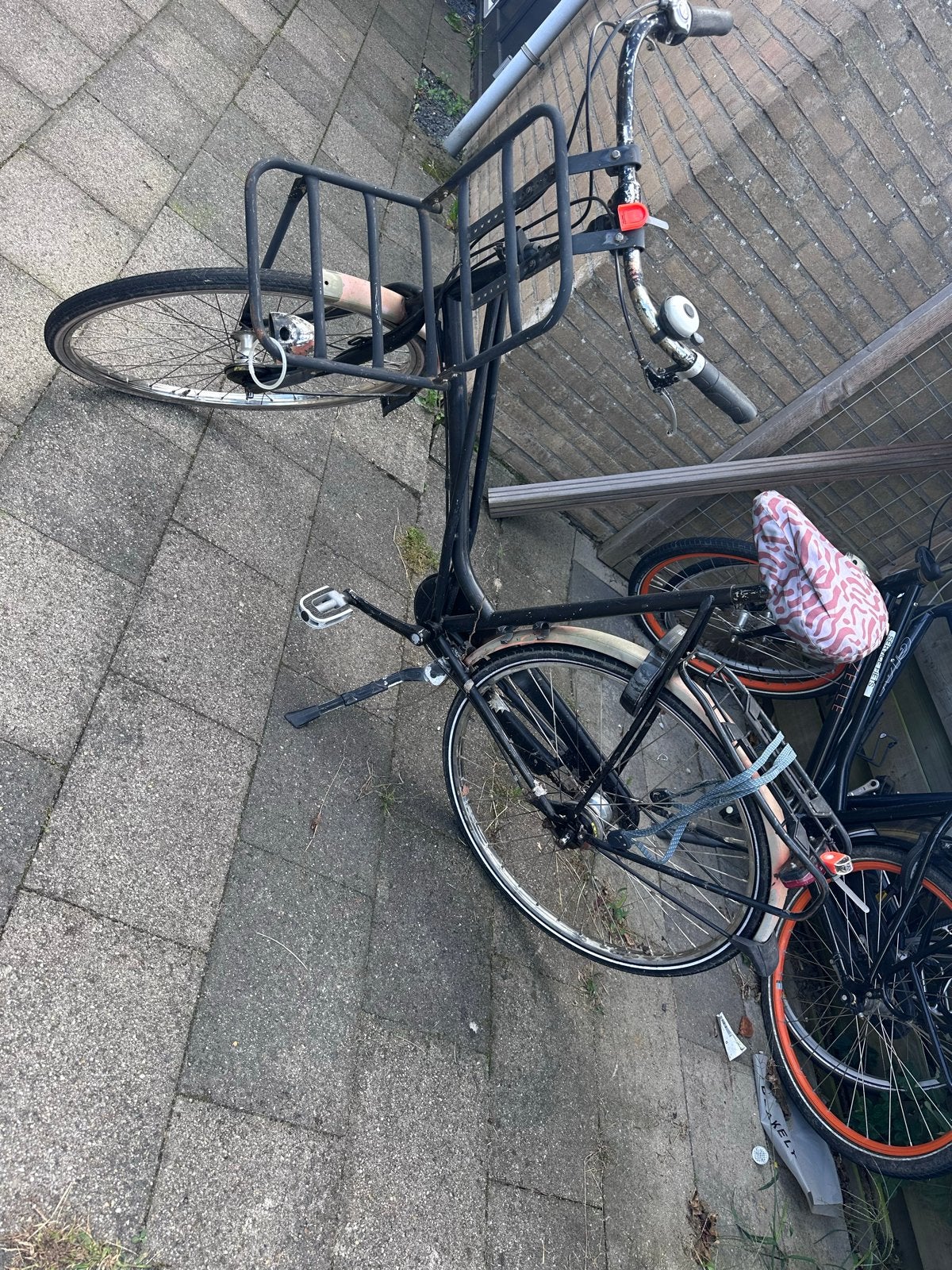 Stationfiets met voordrager, Trommelrem, Ophalen, Overige merken, 53 tot 56 cm