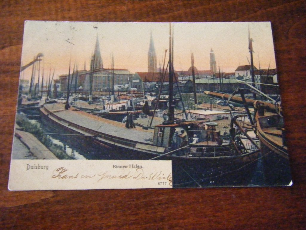 S43 - Schip / Schepen - Duisburg - 1905 - Binnenvaart - Mooi, Ophalen of Verzenden, Gebruikt, Kaart, Foto of Prent