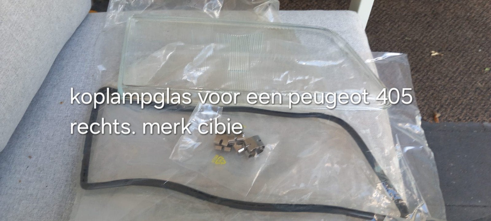 Koplampglas rechts Peugeot 405 - Merk Cibie, Auto diversen, Ophalen of Verzenden