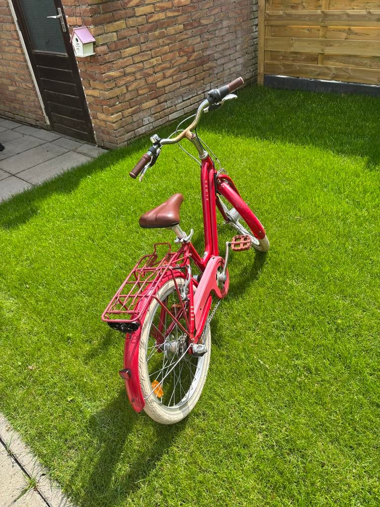 Elops 900 6-9 jaar Rode kinderfiets, Ophalen, Velgrem, Versnellingen, Zo goed als nieuw