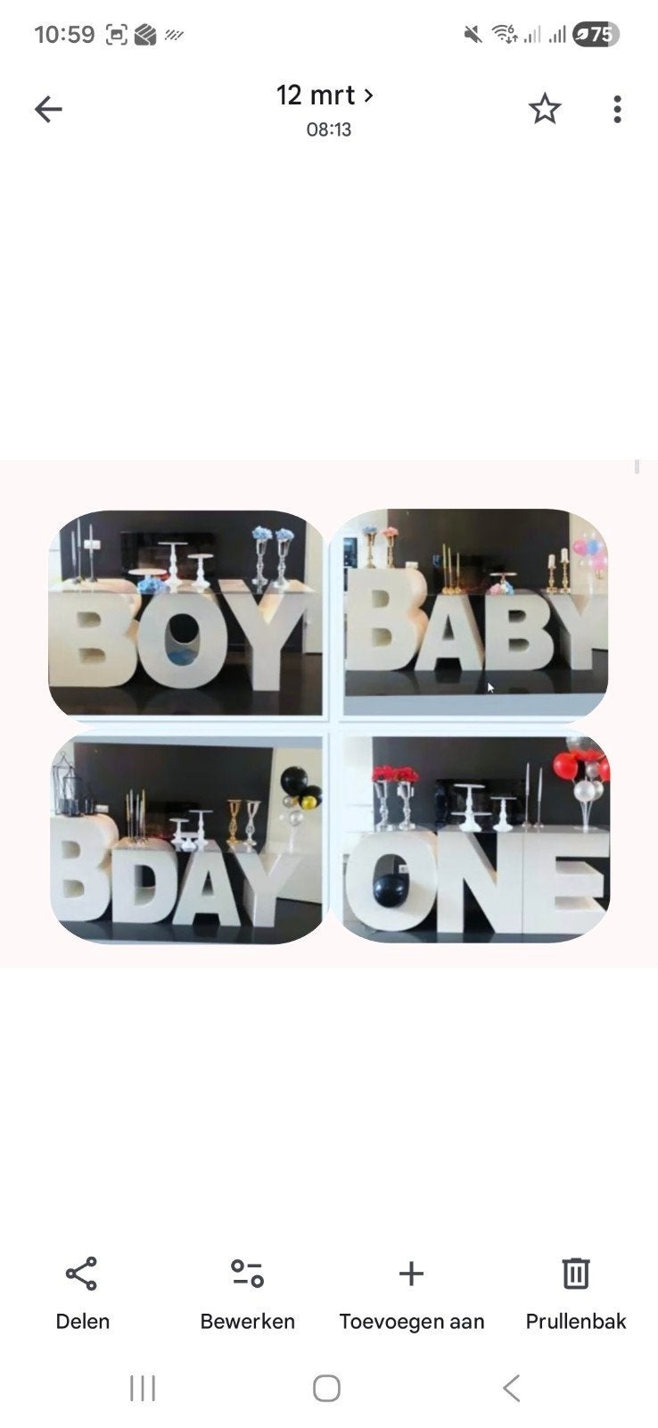 Grote Witte Houten Letters Set te koop, Hobby en Vrije tijd, Feestartikelen, Ophalen, Versiering, Geboorte of Huwelijk