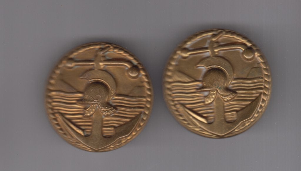 paar schouderemblemen Genie Pontonniers, Ophalen of Verzenden, Landmacht, Nederland, Embleem of Badge