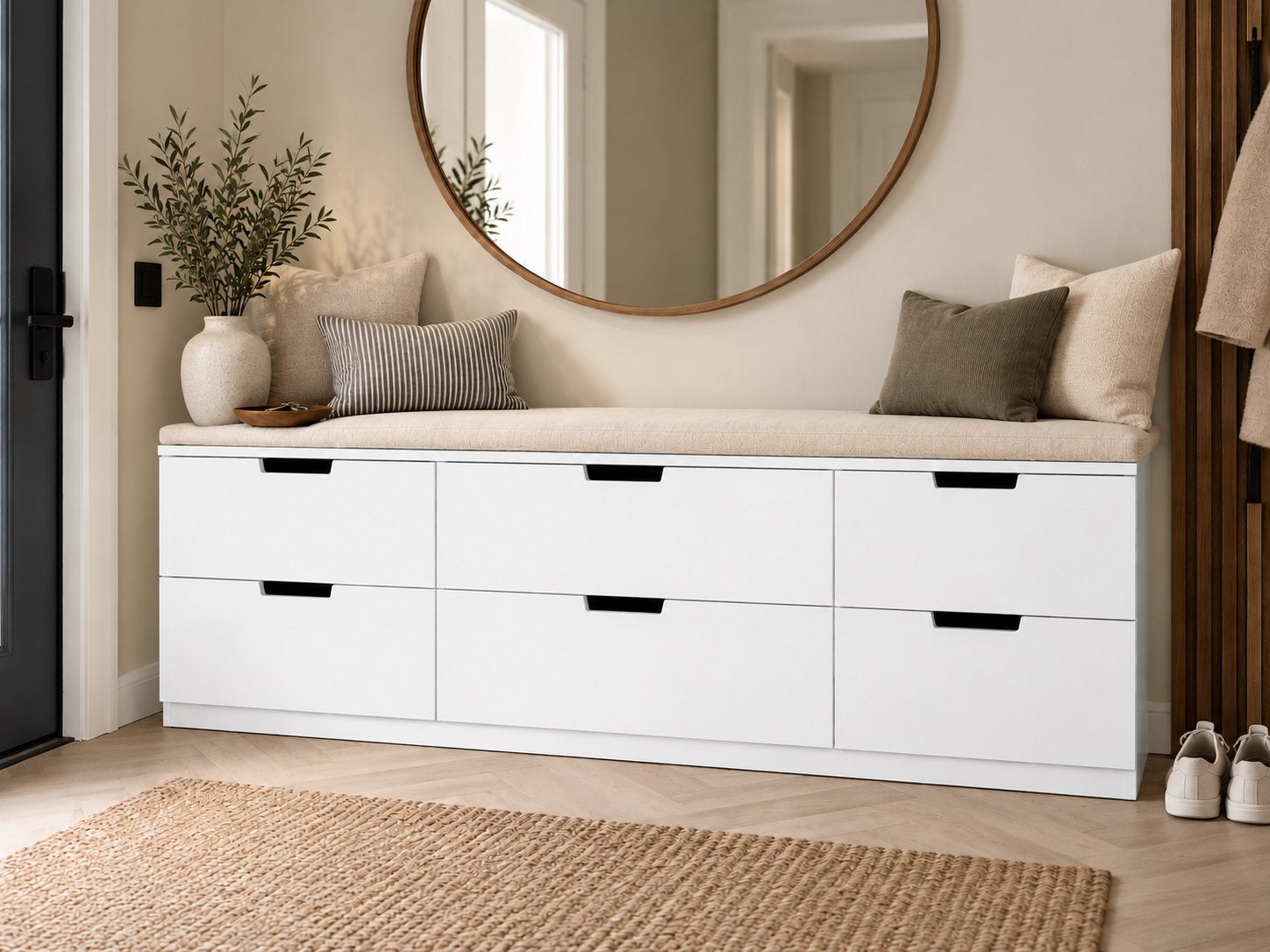 Lage ladekast halkast schoenenkast ikea Nordli-6 laden 160cm, Ophalen, 5 laden of meer, 150 tot 200 cm, Zo goed als nieuw