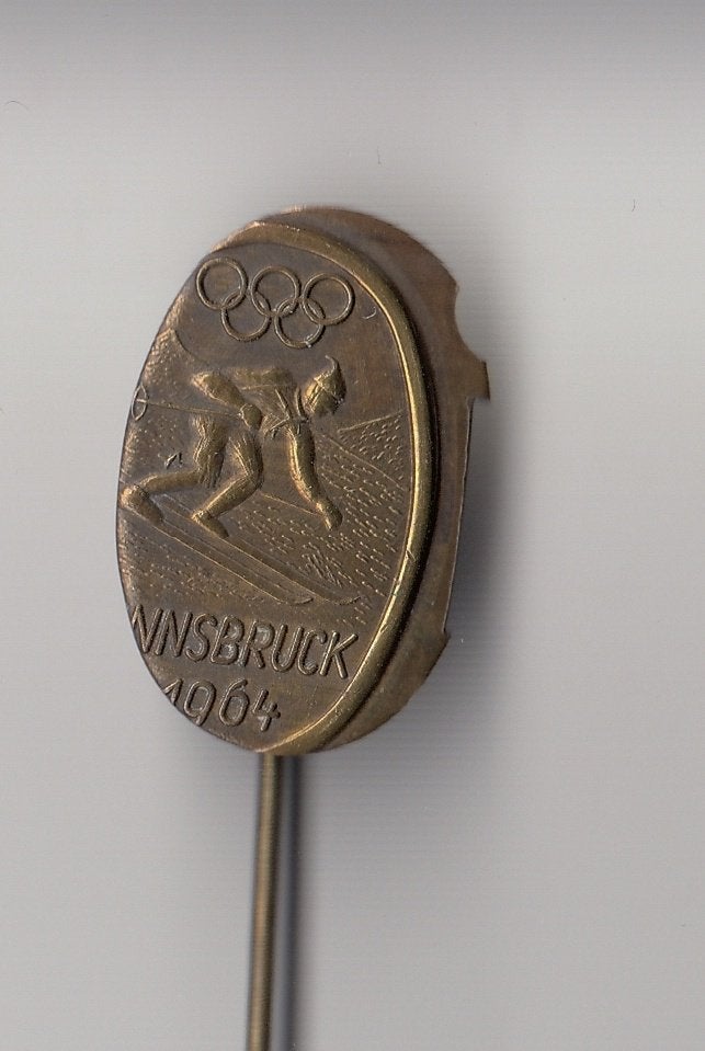 Olympische Spelen misdruk speldje, Verzamelen, Gebruikt, Niet vindbaar, Niet vindbaar, Speldje of Pin