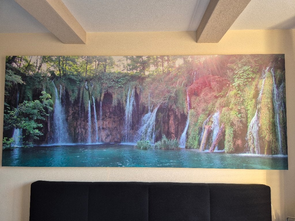 Canvas doek watervallen plitvice meren, Ophalen, Oorspronkelijke maker, 125 cm of meer, Zo goed als nieuw