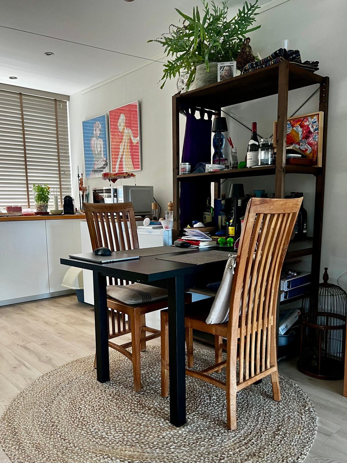 Nordviken kleine IKEA eettafel met inklapstukje, Ophalen, 100 tot 150 cm, 50 tot 100 cm, Zo goed als nieuw