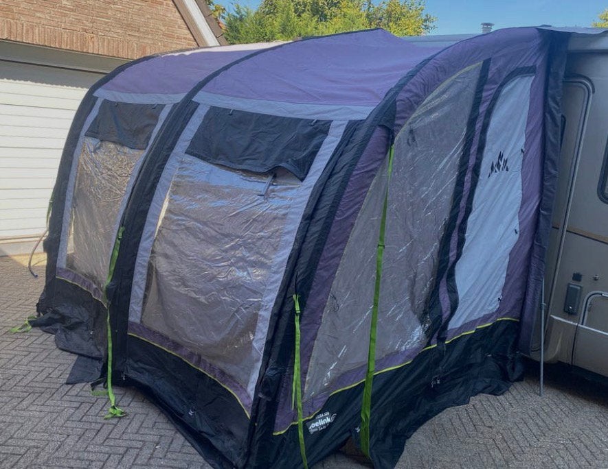 Ruime Obelink Viera 320 Easy Air voortent (1 jaar oud), Caravans en Kamperen, Ophalen, Zo goed als nieuw