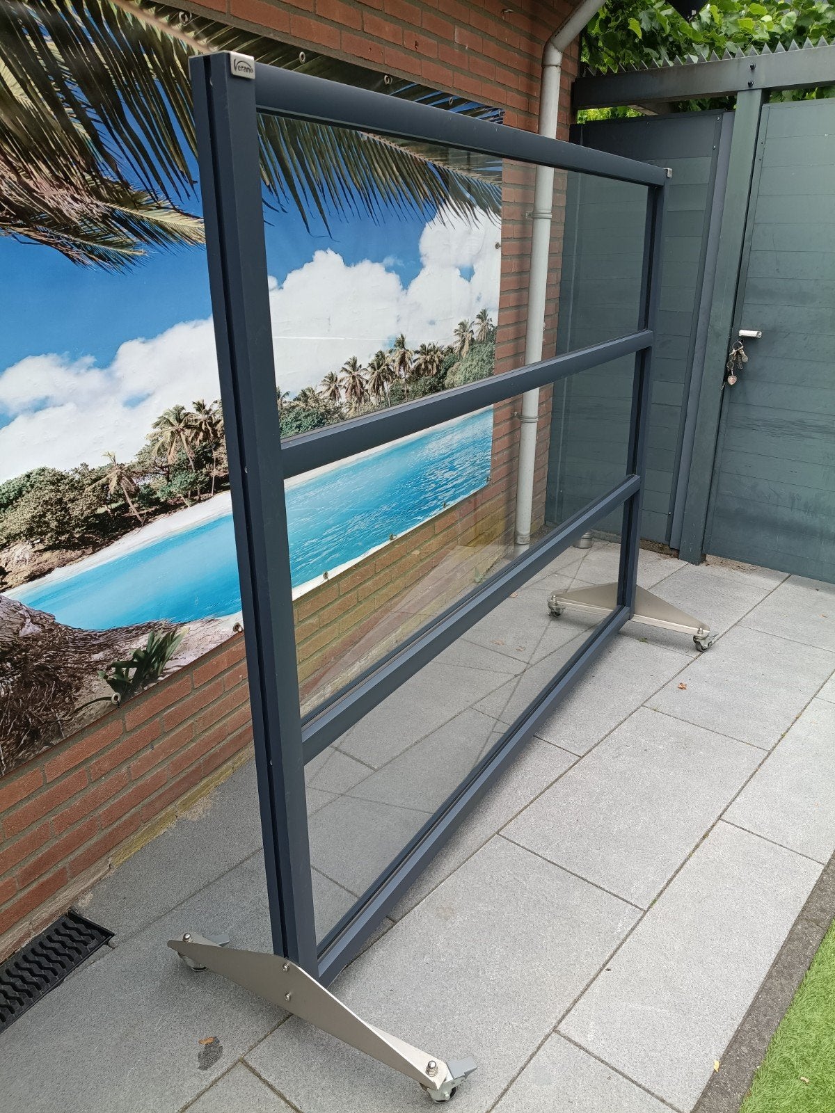 Verano Windscherm Tuinscherm 150 cm x 200 cm Aluminium, Ophalen, Zo goed als nieuw