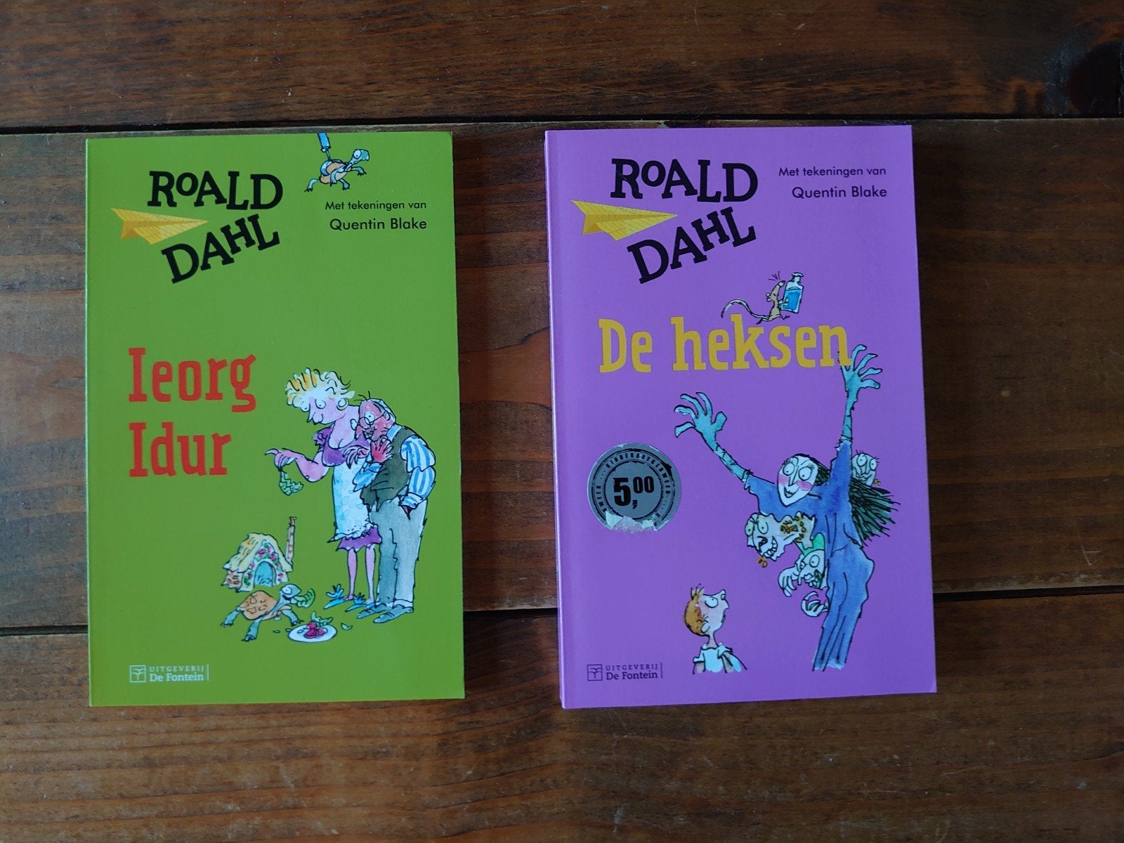 Roald Dahl Boeken: Ieorg Idur & De Heksen., Boeken, Kinderboeken | Jeugd | onder 10 jaar, Ophalen of Verzenden, Gelezen, Fictie algemeen