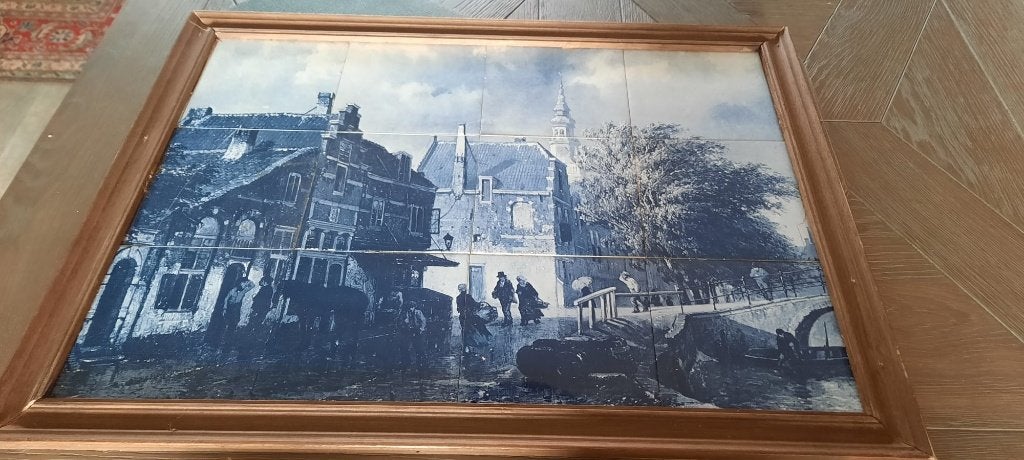 tegelplateau Delfstblauw, Antiek en Kunst, Antiek | Wandborden en Tegels, Ophalen of Verzenden