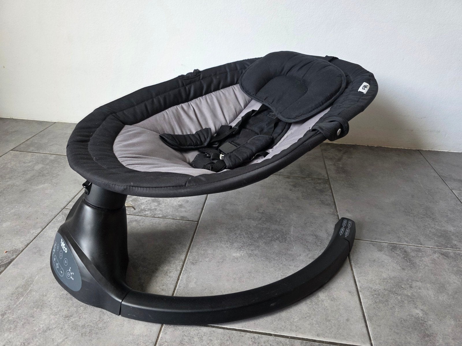 Tryco elektrische babyswing / wipstoel zwart-grijs, Ophalen, Verstelbaar