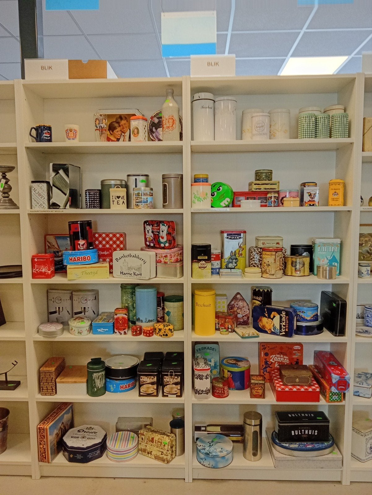 Grote collectie blikken en trommels, blik, vintage, Verzamelen, Blikken, Ophalen, Overige